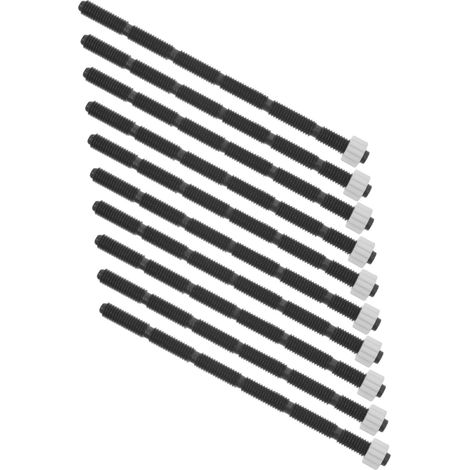 Tige de Bouton-poussoir de Toilette en Plastique Noir, Lot de 10 (1/5)