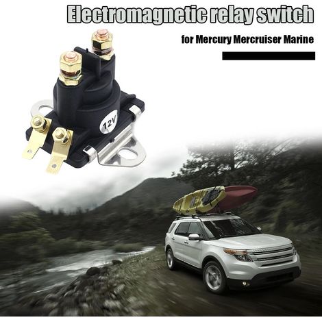 12V Marine starter relay solenoid valve compatible with part numbers 89-96158T, 818864T, 846070 and YD24022 (1 CO + 1 NO).--DTEKGAZ