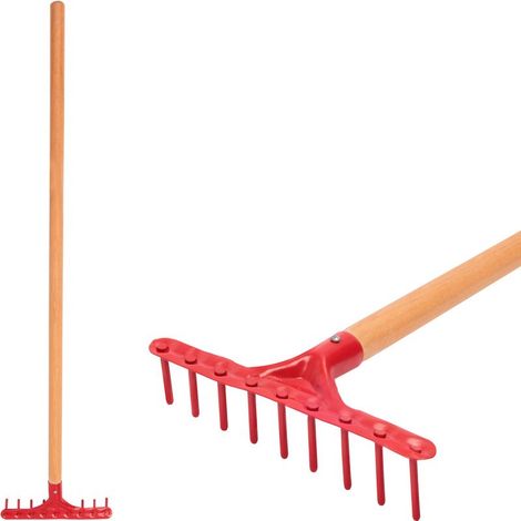 Gartenrechen Strend Pro Herrison 9357, Kunststoff, 9-zinkig, Mini, mit Stiel