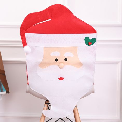 Housse de chaise de Noël décorative, protection festive pour salle à manger et décoration saisonnière (1/2)