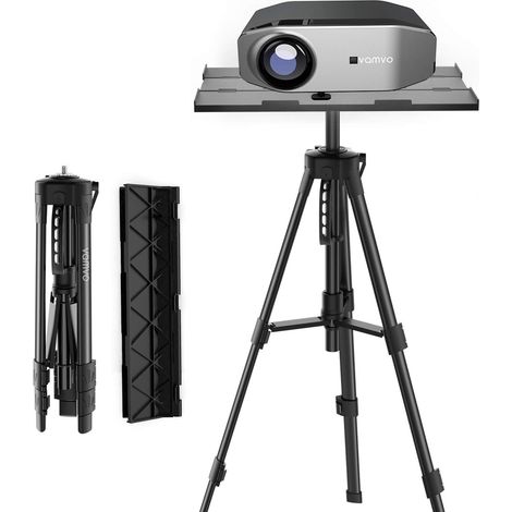 Projecteur Stand, Trépied Portable Projecteur, Portable Avec étui, Multifonctionnel Stand, Stand Pour équipement, Convient Pour Le Home Cinéma Ou La Scène (Noir) (1/5)