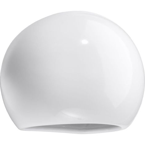 Lampada da parete a globo laccata bianca lucida (1/5)
