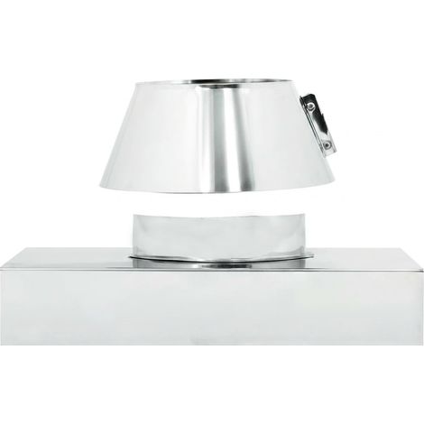 MAKA Faldale con Fascia Canna Fumaria Doppia Parete Inox Base 200x200 mm (1/5)