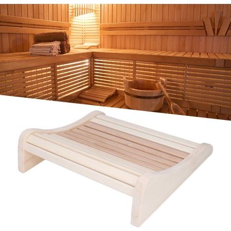 Oreiller Sauna pour Soulager Douleurs, Confortable et Pratique, Coussin Ergonomique en Bois