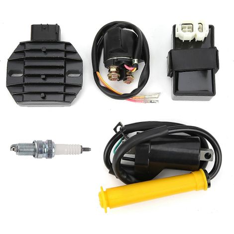 Kit boîtier d'allumage CDI (comprenant bougies et bobine d'allumage) compatible avec Sportrax 400 TRX400EX 2x4 1999 30500-HN1-003 (1/5)