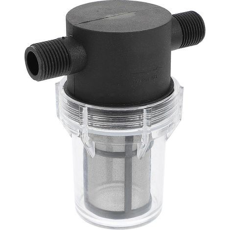 1 filtre à eau pour tuyau, préfiltre, crépine en maille, filtre pour pompe à eau (noir)-12X5.2X2CM-Black (1/3)