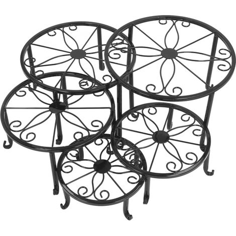 Set mit 5 innovativen und robusten Pflanzenständern aus Metall (für drinnen und draußen)