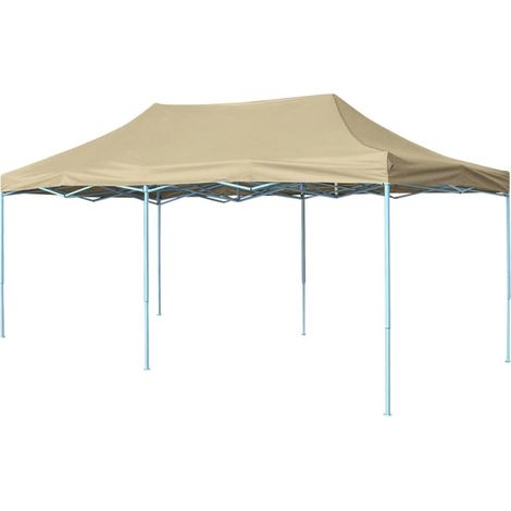 Vidaxl – Tonnelle pliable 3 x 6 m – Toit en oxford 600D imperméable – Structure en acier enduit de poudre – Protection UV – 6 cordes et 12 piquets inclus (1/9)