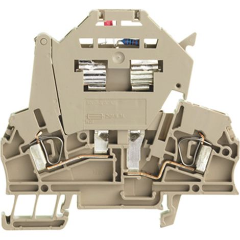 Bloc de jonction rail DIN à fusible Weidmuller Z, Cage à ressort, Beige ( Prix pour 1 )
