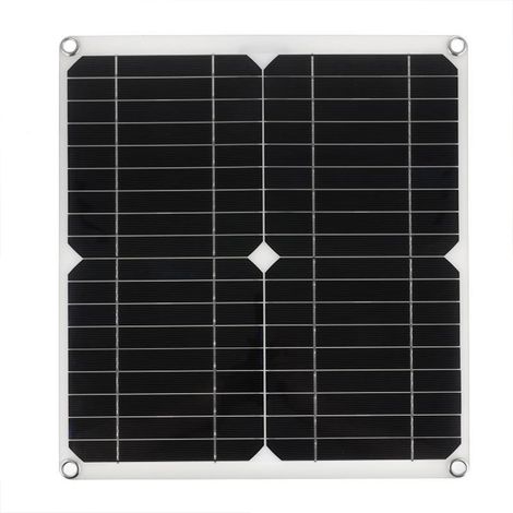 Panneau Solaire 20 W - Régulateur De Charge 10 A - Pour Batterie 12 V Et Appareils 5 V - Kit Complet Avec Câbles Et Accessoires (1/5)