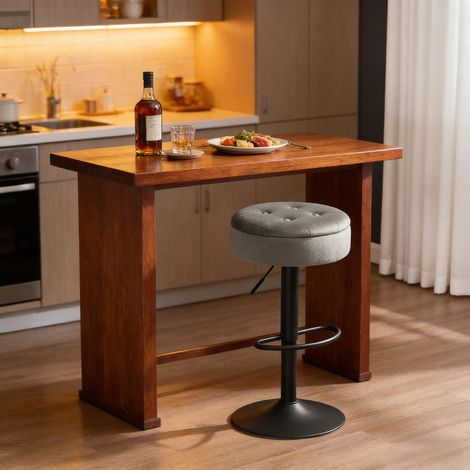 Chaises de petit-déjeuner élégantes, chaises de salle à manger, fauteuils de salon, tabouret de bar avec espace de rangement (un seul tabouret inclus) (1/4)