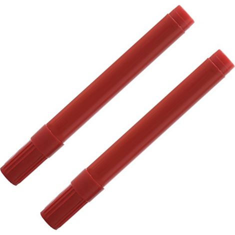 Feutre marqueur pointe large encre à l'huile permanent pour logistique livraison pub 2 pièces rouge 14x2x2cm plastique (1/5)