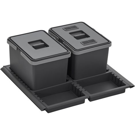Abfallsammler Metropolis 12+12L mit Deckel Abfallsystem für Auszug Korpusbreite 60 cm (1/5)