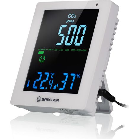 Monitor calidad aire Bresser smile alarma CO2 humedad (1/4)