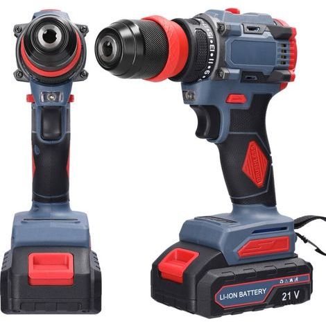 Perceuse visseuse 21V 2en1 moteur brushless 55Nm haute puissance (1/5)