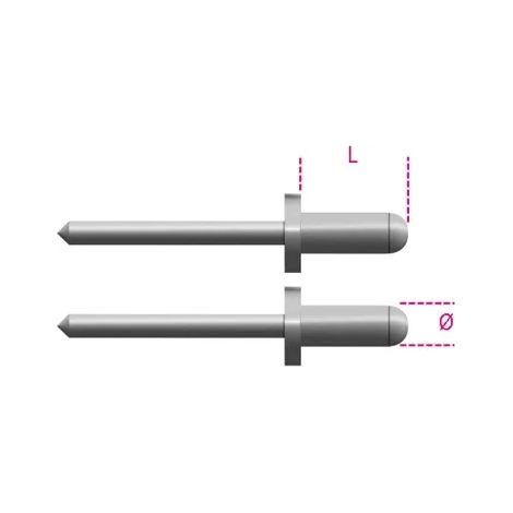 Rivetti alluminio  beta 1741rv - 4,0x12