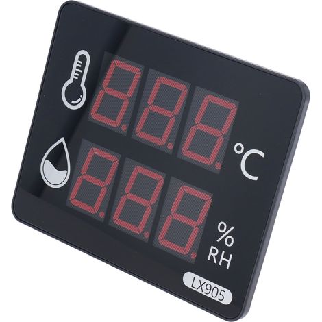 Thermomètre-hygromètre LX905-A, affichage LED industriel multifonction, mesure numérique haute précision température et humidité, prise US 100-240V, écran digital électronique de qualité professionnel (1/5)
