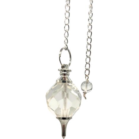 Pendule Pierre Précieuse à Facettes - Quartz de Roche- Vendu par 1 (1/3)