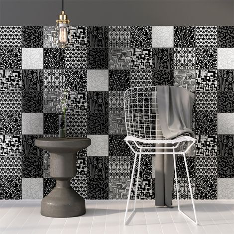Sticker Mural Carrelage adhésif Cuisine Salle de Bain - 9 STICKERS CARRELAGES SCANDINAVE NIORUN - 9stickers10x10cm (1/5)