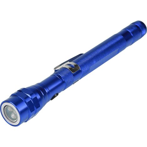 Lampe torche multifonctionnelle à LED avec fixation magnétique, tuyau métallique extensible et flexible, livrée avec pile. (1/5)