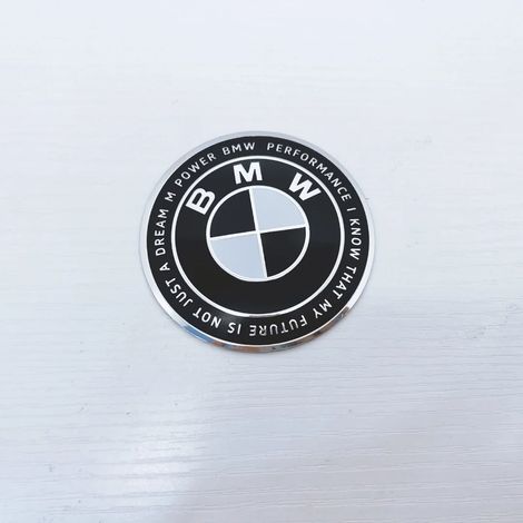 (thunderclap Noir L, 60 mm - 4 pièces) - 4 autocollants de centre de roue automobile conviennent à la décoration d'autocollants métalliques pour centre de pneu BMW 1/3/5/X. (1/5)