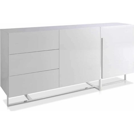 Buffet laqué structure acier inoxydable (1/4)