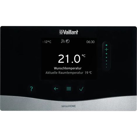 Vaillant Regulador de temperatura ambiente sensoHOME VRT 380/2, interfaz eBUS, 0010045485