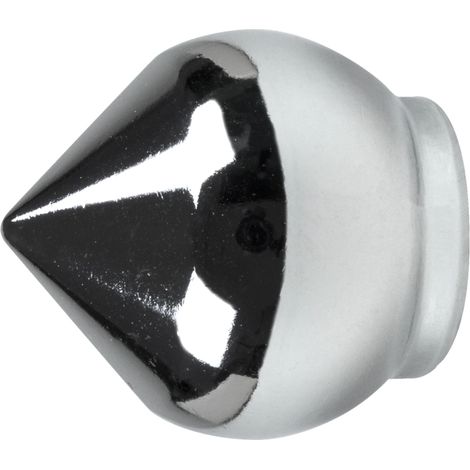 2 pomoli bulbo cromo terminale per tubo tende diametro 20 mm
