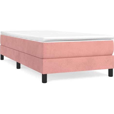 Maison Exclusive - Boxspringbettgestell Rosa 90x200 cm Samt (1/5)