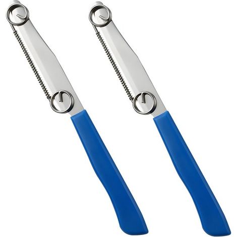 Juego de 2 peladores de verduras 3 en 1 con resorte ajustable: corte y pelado rápidos y multifuncionales.