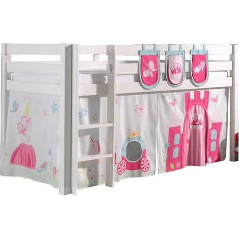 Pack - Lit Enfant, Tente & 3 Pochettes "Pino Princesse" Blanc (1/3)