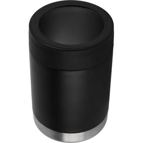 Refroidisseur de canette de 35 cl (12 oz) noir à double paroi en acier inoxydable pour voiture (1/5)