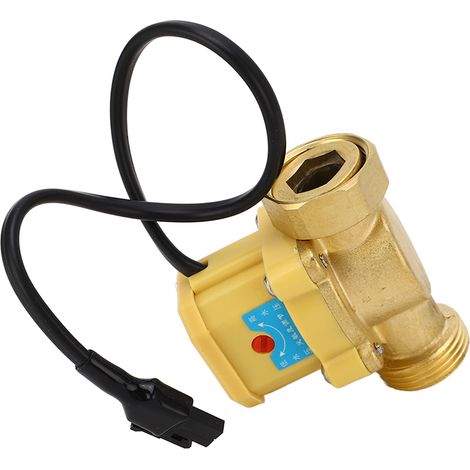Interrupteur de surpression d'eau G3/4 à G3/4 en laiton, régulateur de débit d'eau électronique avec protection contre les courts-circuits pour usage domestique (1/5)