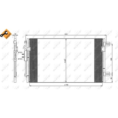 Condenseur, climatisation NRF 35799 CHRYSLER 5142490AA 5142490AB