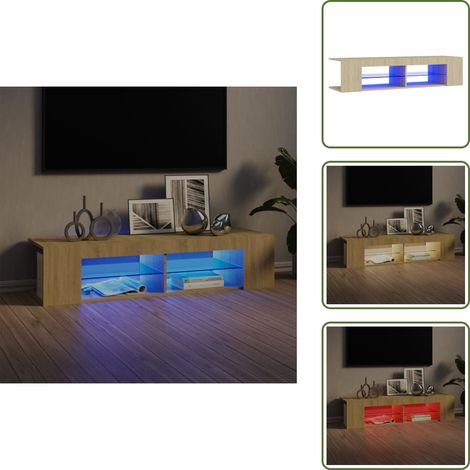 Mobile TV rovere - vidaXL Mobile Porta TV con Luci LED Rovere Sonoma 135x39x30 cm - Mobile TV moderno