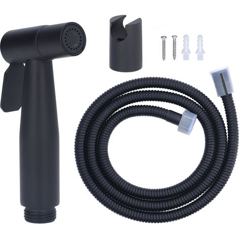 Bidet-Sprühkopf aus Edelstahl mit einstellbarem Wasserdruck, einfache Installation, platzsparend, mattschwarz