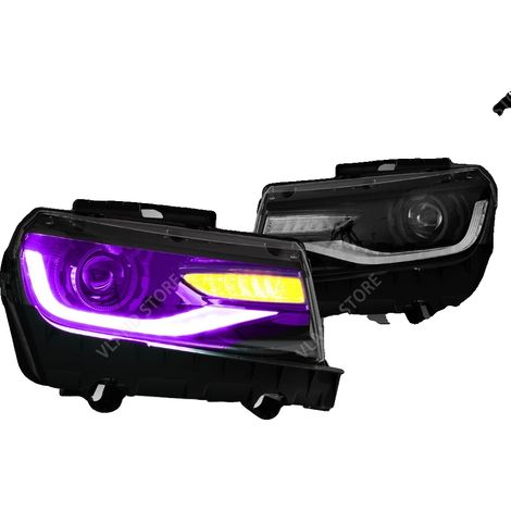 Faro delantero, proyector de doble haz, luz diurna LED RGB con cambio de color, volante a la izquierda. (1/2)