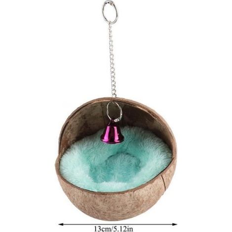Nid d'oiseau - Naturel - Perruche - En noix de coco - Décoratif - Soulage l'ennui (1/4)