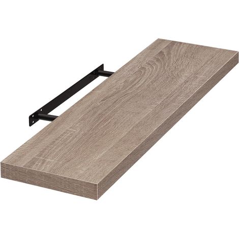 Étagères Murale, Etagere Murale 120cm, Helles Kaffeebraun MDF 1er Étagère de Rangement Décorative Flottante, Geeignet für die Installation in Wohnzimmer, Schlafzimmer, Badezimmer, Flur (1/5)