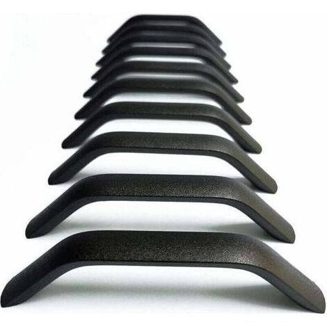 10 192-mm-Türgriffe - Moderne schwarze Schubladenknöpfe für Möbel, Schränke (1/4)