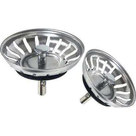 Filtre Évier Cuisine - Acier Inoxydable - 80mm - 2 PCS - Durable et Facile à Nettoyer (1/4)