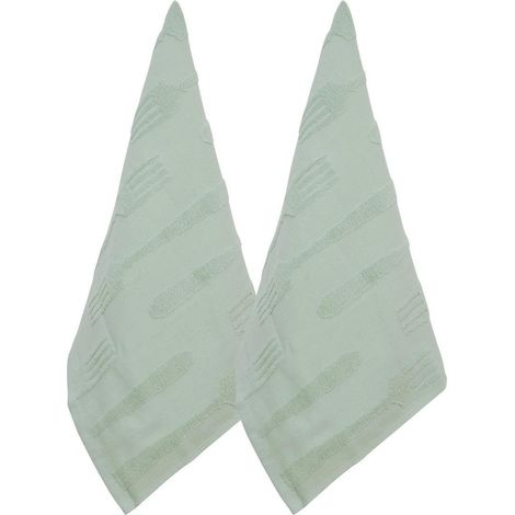 Lot de 2 Torchons de Cuisine "Terry" 45x70cm Vert Céladon