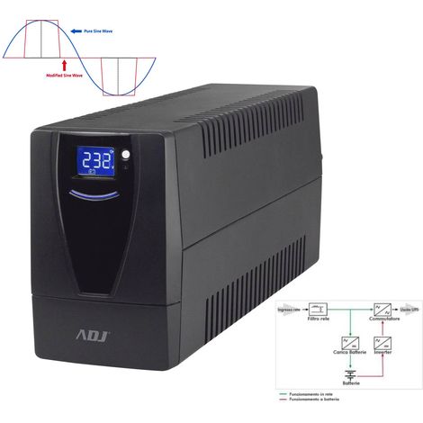 Gruppo di continuita\' Adj 650-01502 UPS 1500KVA/780W Nero [650-01502]