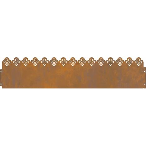 Bordures de pelouse 20 pcs Rouillé 103 x 0,05 x 22 cm CFW435937 (1/5)