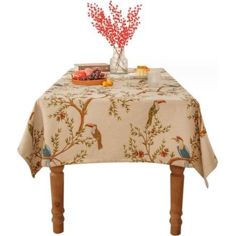 Nappe Rectangulaire - Anti-tâches - 130x180 cm - Polyester - Brun clair - Lavable (1/3)