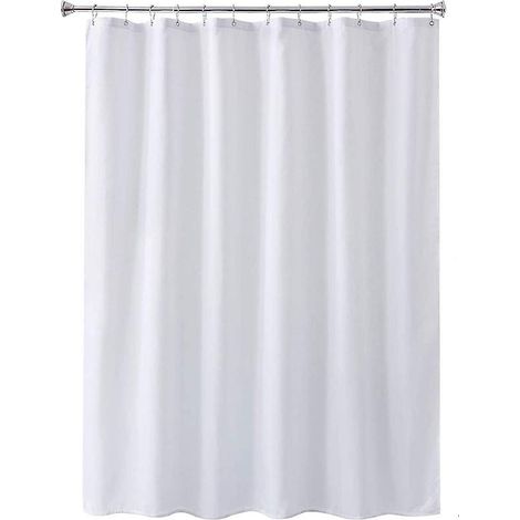 Rideau de douche 180 x 180 cm en polyester imperméable et anti-moisissure, style simple et moderne, blanc. (1/5)