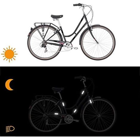 Bandes Réfléchissantes - 85 x 23 mm - Pour Casque Moto Vélo Trottinette - Noir - Lot de 6 (1/4)