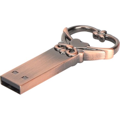 Clé USB 64GB en Forme de Cœur en Métal Rétro - Stockage Portable pour Photos, Vidéos et Documents (1/5)