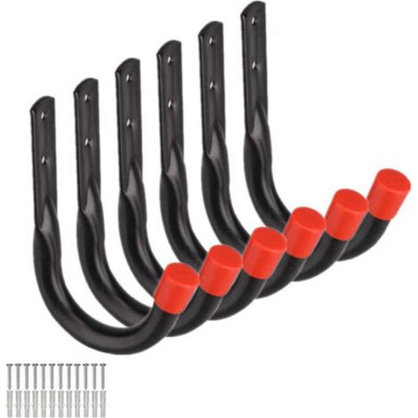 Robuste Aufbewahrungshaken für die Garage, universelle U-förmige Wandhalterung für Fahrrad, Stuhl, Leiter, Gartenschlauch und Werkzeug, ideal für Gartenhaus –