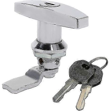 Verrou de porte universel à poignée en T compatible avec les remorques, caravanes, camping-cars, hard-tops de camions et boîtes à outils sur le marché européen (1/5)